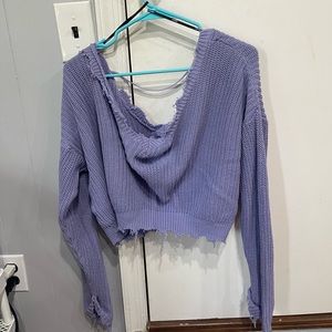Distressed sweater!